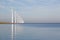 Dutch offshore wind turbines in a calm sea