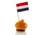 Dutch orange pastry with flag