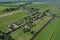 Dutch polder landscape from the air