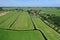 Dutch polder landscape from the air