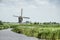 Dutch polder with windmill
