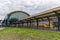 Dutch railway station Den Bosch with historic construction and roof