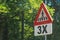 Dutch Road sign pedestrian crossing