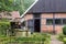 Dutch rural open-air museum with shed and water well