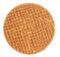 Dutch stroopwafel cookie or caramel waffle isolated