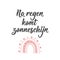 Dutch text: After rain comes sunshine. Lettering. vector. element for flyers, banner and posters Modern calligraphy. Na regen komt