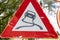 Dutch traffic sign warning board