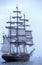 Dutch training sailship Stad Amsterdam stern view