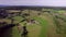 Dutch valley landscape with rolling hills, farmlands and meadows