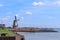 Dutch windmill and new windmills in the Netherlands.