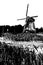 Dutch windmill shape silhouette