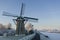 Dutch windmill in winter