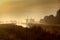 Dutch windmills at sunset