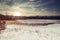 Dutch winterlandscape with ice and snow