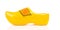 Dutch yellow wooden shoe