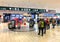 Duty Free Shop, passengers make purchases before departure in Milan Malpensa International Airport.