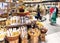 Duty Free Shop, passengers make purchases before departure in Milan Malpensa International Airport.