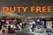 Duty Free shopping, Abstract blur shopping mall and department store at an Airport.