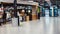 Duty Free stores and coffee shops at London Luton Airport