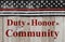 Duty Honor Community message for firefighers