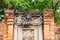 Dvaravati period carved stone lintels in Si Thep historical park Phetchabun Province, Thailand