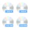 DVD disk icons. Vector illustration