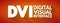 DVI - Digital Visual Interface acronym, technology concept background