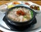 Dwaeji-gukbap, a popular South Korean soup made with pork, soy sauce, rice wine, sesame oil, and bone broth.