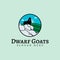 Dwarf goat landscape logo vector