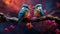 Dwarf Kingfishers Amidst Nature\\\'s Beauty