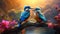 Dwarf Kingfishers Amidst Nature\\\'s Beauty