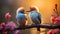 Dwarf Kingfishers Amidst Nature\\\'s Beauty