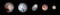 Dwarf planets Pluto, Eris, Haumea, Makemake and Ceres