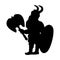 Dwarf silhouette warrior hero fantasy