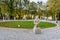 Dwarf statues in Dwarf Garden. Mirabellgarten or Mirabell garden is garden of Mirabell Palace in Salzburg. Austria