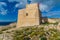 Dwejra tower on the island of Gozo, Mal