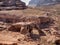 Dwellings homes in Petra lost city