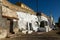 Dwellings houses-caves built into rock. Chinchilla de Monte-Ar