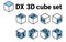 DX and simple cube set, title and heading decorations