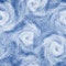 Dye tie background. Indigo seamless pattern. Shibori fabric texture. Repeating modern denim pattern whit faded effect for prints.