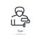 dyer outline icon. isolated line vector illustration from professions collection. editable thin stroke dyer icon on white