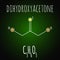 Dyhydroxyacetone chemistry formula. Science vector scheme illustration