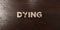 Dying - grungy wooden headline on Maple - 3D rendered royalty free stock image
