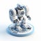 Dynamic 2d Game Art Robot On White Base