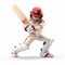 Dynamic 3d Cricket Player In Bill Gekas Style - High Detailed Action