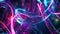 Dynamic abstract texture background with neon fiber optic lines. Ai Generated