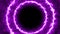 Dynamic abstract tunnel. Circles of purple radiance are moving