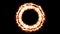 Dynamic abstract tunnel. fire circles, a burning Hoop are moving