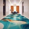 Dynamic Abstractions: Vibrant 3D Epoxy Floors with Abstract Patterns and Bold Color Palettes