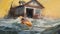 Dynamic Action Scenes: A Kayak In Front Of A House